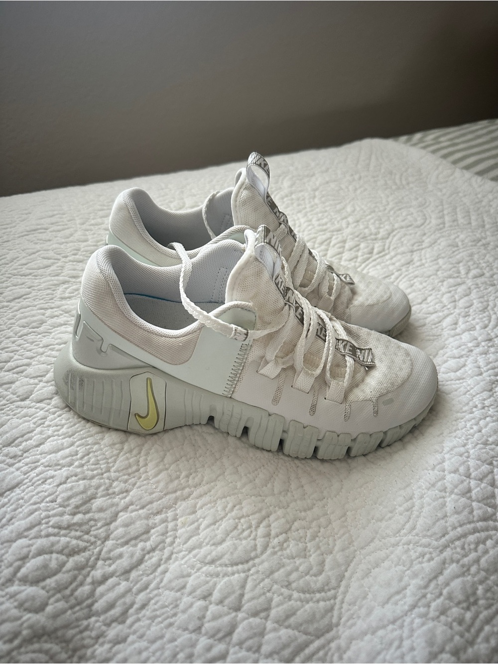 Nike Kids White Grey Athletic Sneakers
